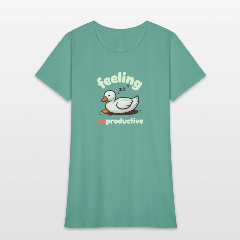 Playful Sleepy Duck Illustration