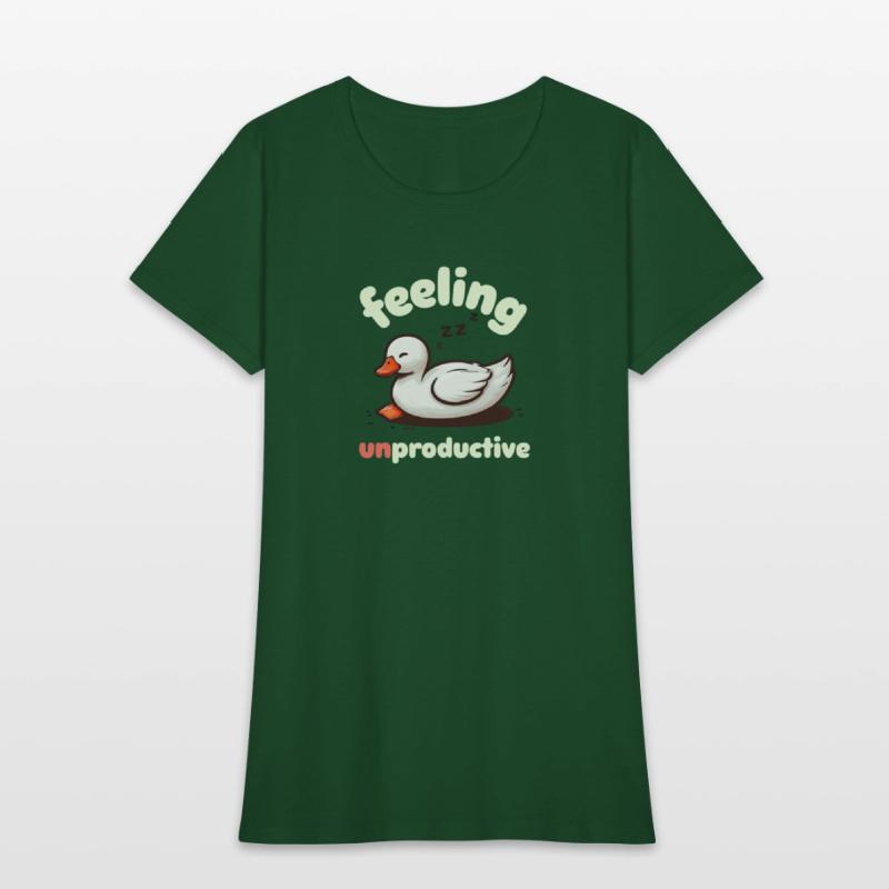 Playful Sleepy Duck Illustration