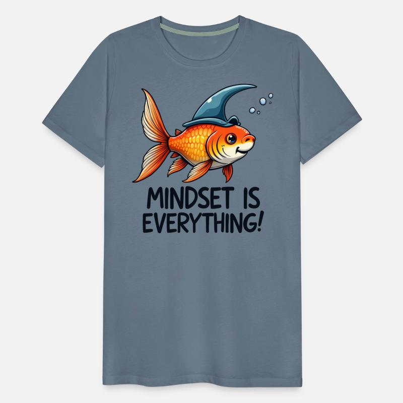 Positive Mindset Fish with Shark Hat Art