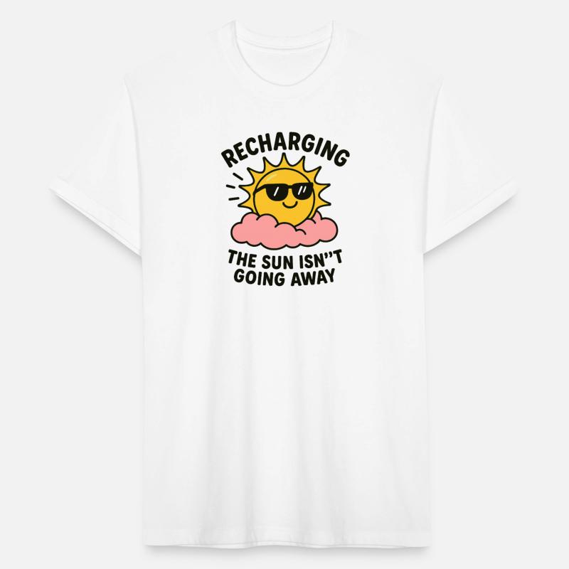 Recharging Sun with Sunglasses Illustration