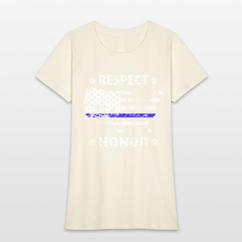 Respect Honor thin blue line america police