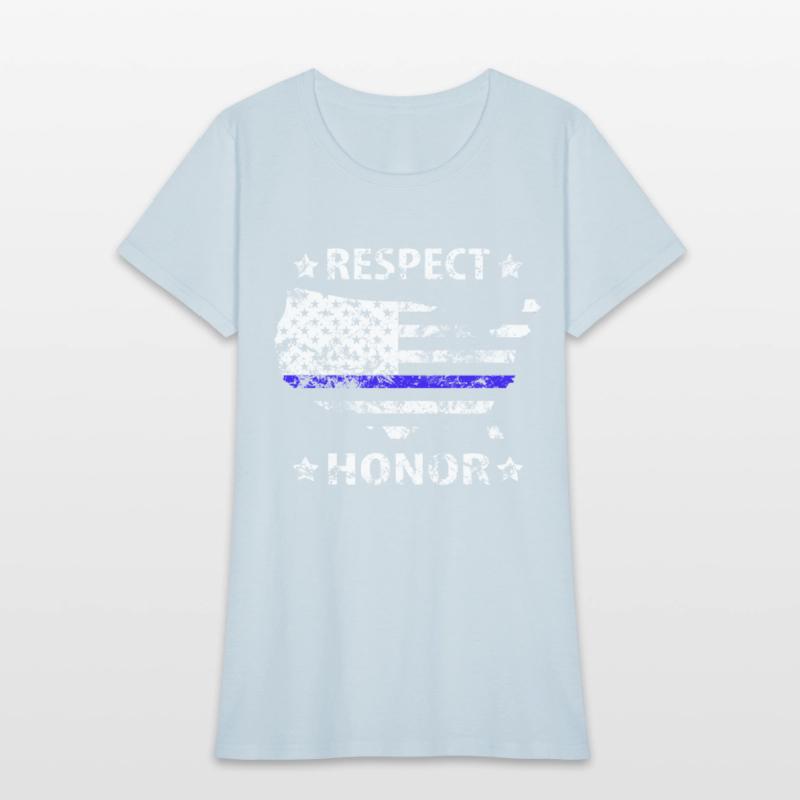 Respect Honor thin blue line america police