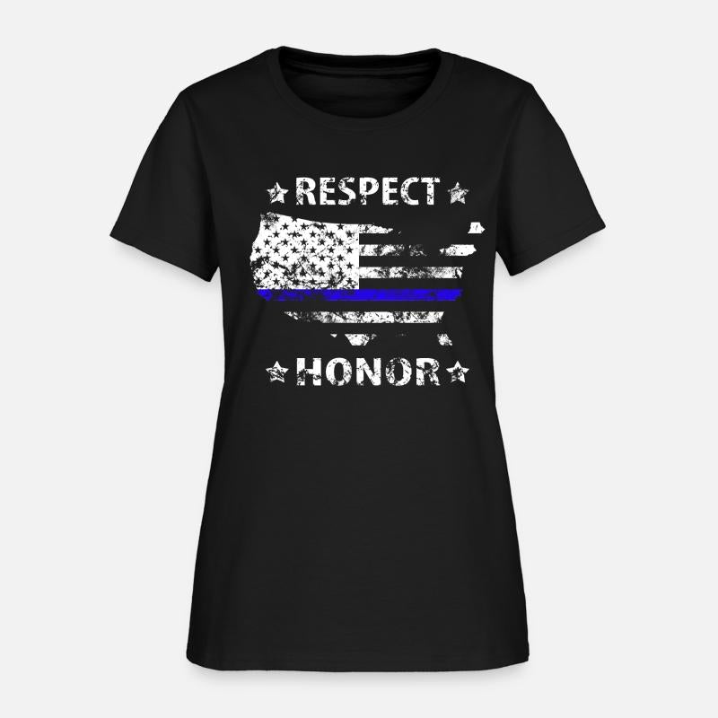 Respect Honor thin blue line america police