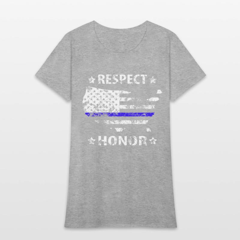 Respect Honor thin blue line america police