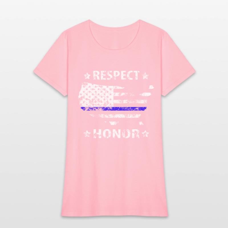 Respect Honor thin blue line america police