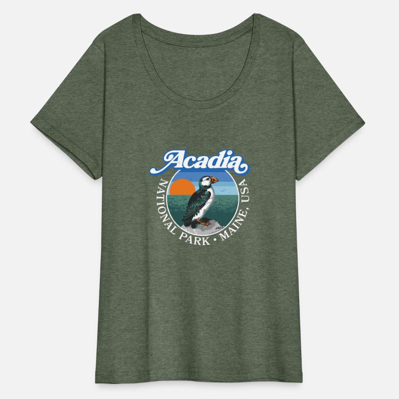 Retro Acadia National Park Vintage Maine Puffin