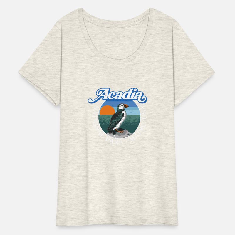 Retro Acadia National Park Vintage Maine Puffin