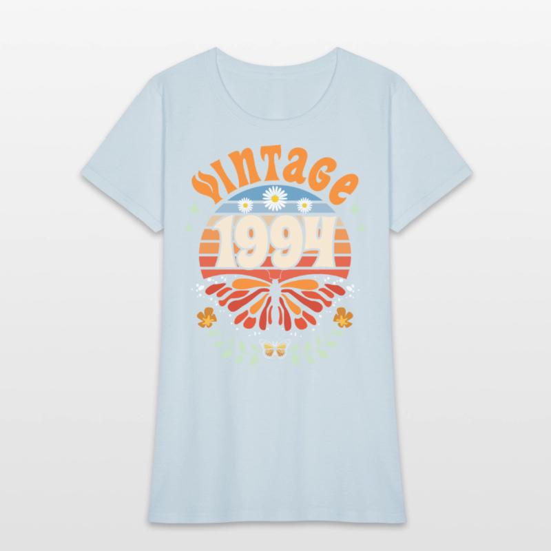 Retro Butterfly 30 Years Woman 1994 30th Birthday