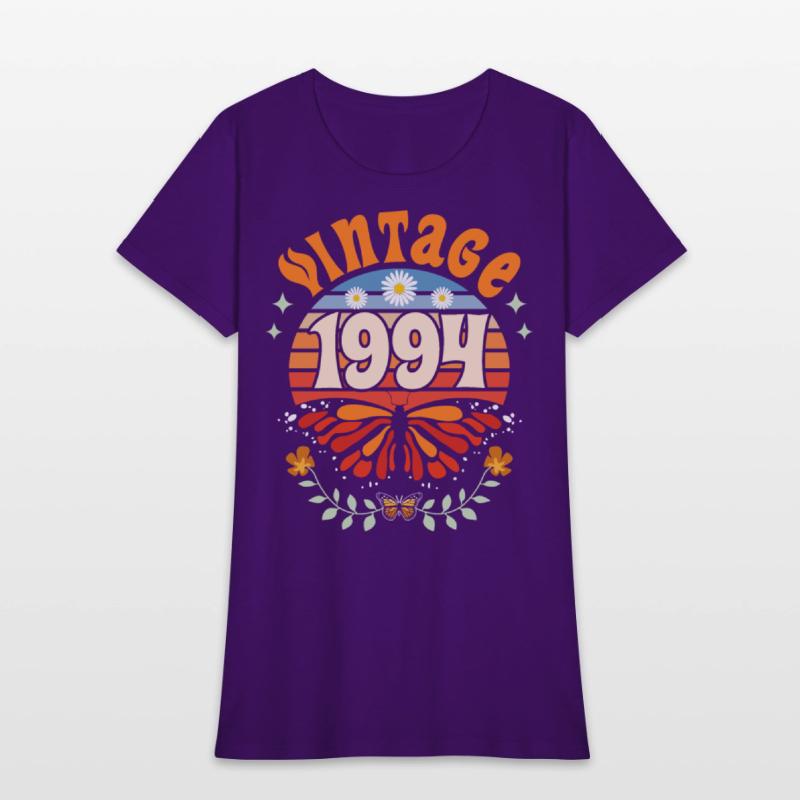 Retro Butterfly 30 Years Woman 1994 30th Birthday