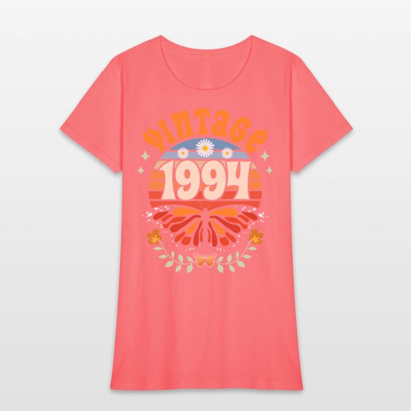 Retro Butterfly 30 Years Woman 1994 30th Birthday