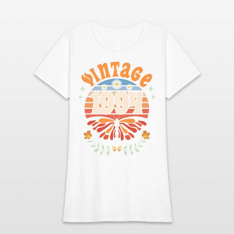 Retro Butterfly 30 Years Woman 1994 30th Birthday