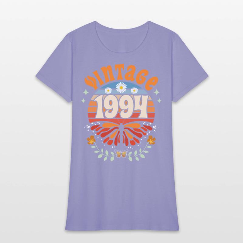 Retro Butterfly 30 Years Woman 1994 30th Birthday