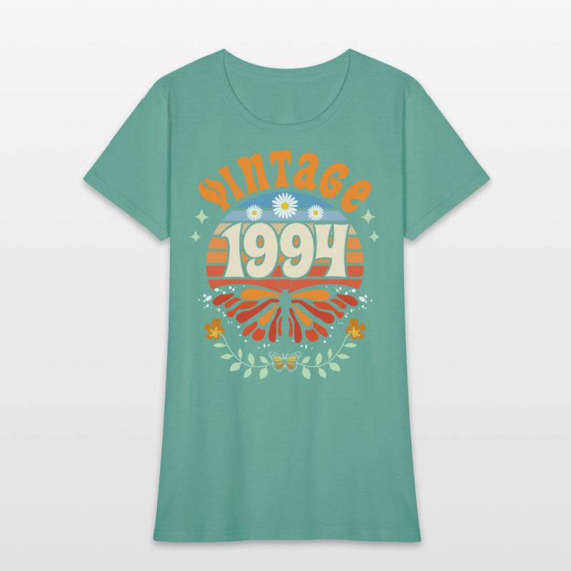 Retro Butterfly 30 Years Woman 1994 30th Birthday