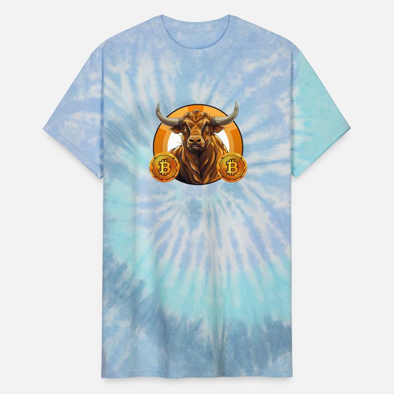 Retro Crypto Currency Bull Bitcoin Blockchain