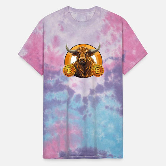 Retro Crypto Currency Bull Bitcoin Blockchain