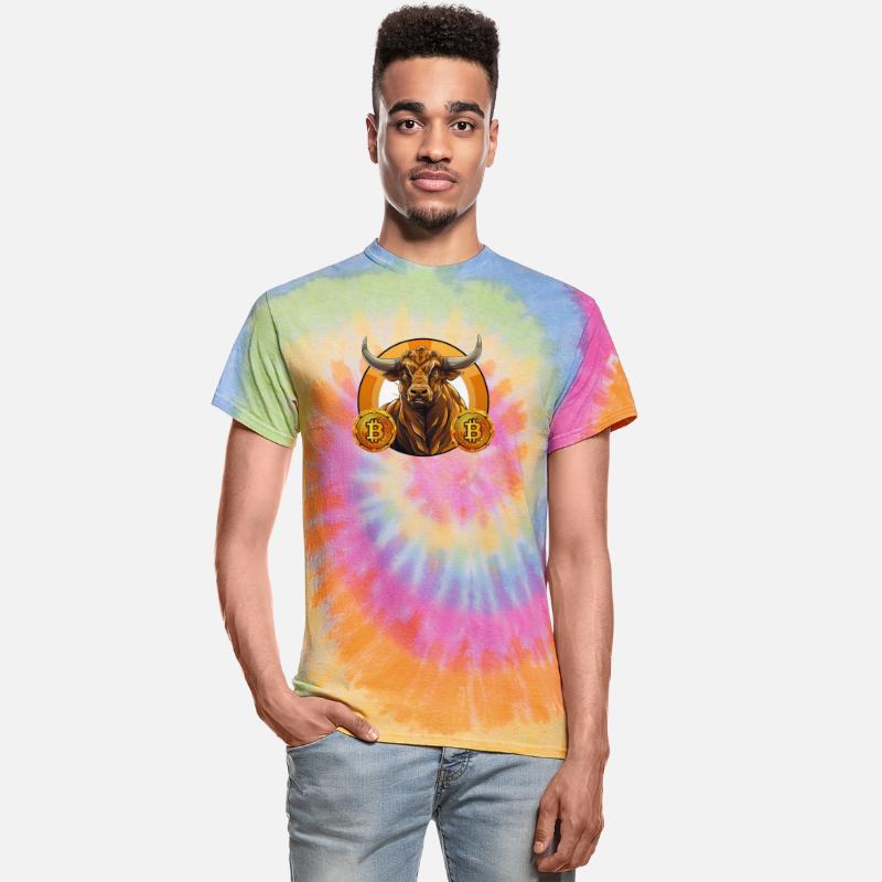 Retro Crypto Currency Bull Bitcoin Blockchain