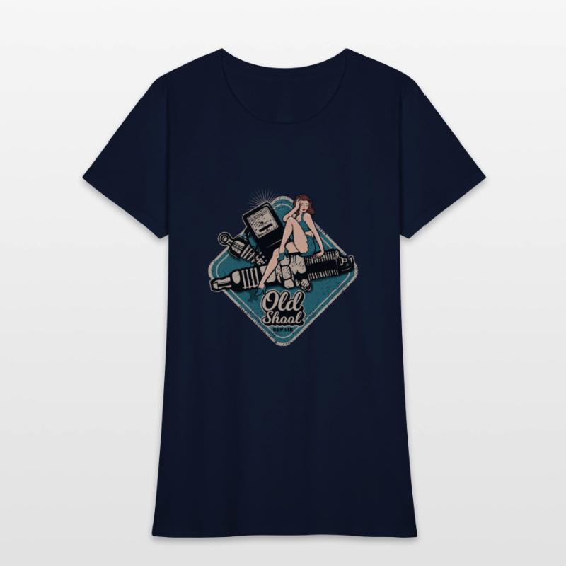 Rockabilly Old School Pin Up Girl Repair Shop