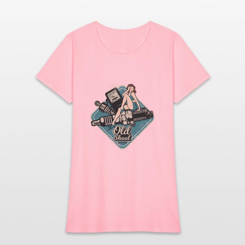 Rockabilly Old School Pin Up Girl Repair Shop