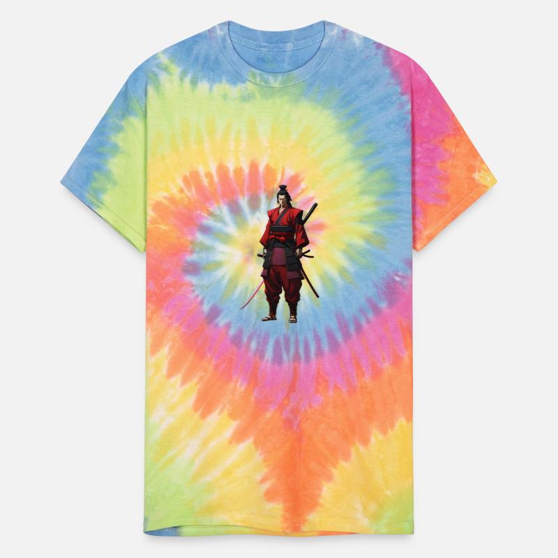 Samurai Hero in Red Kimono