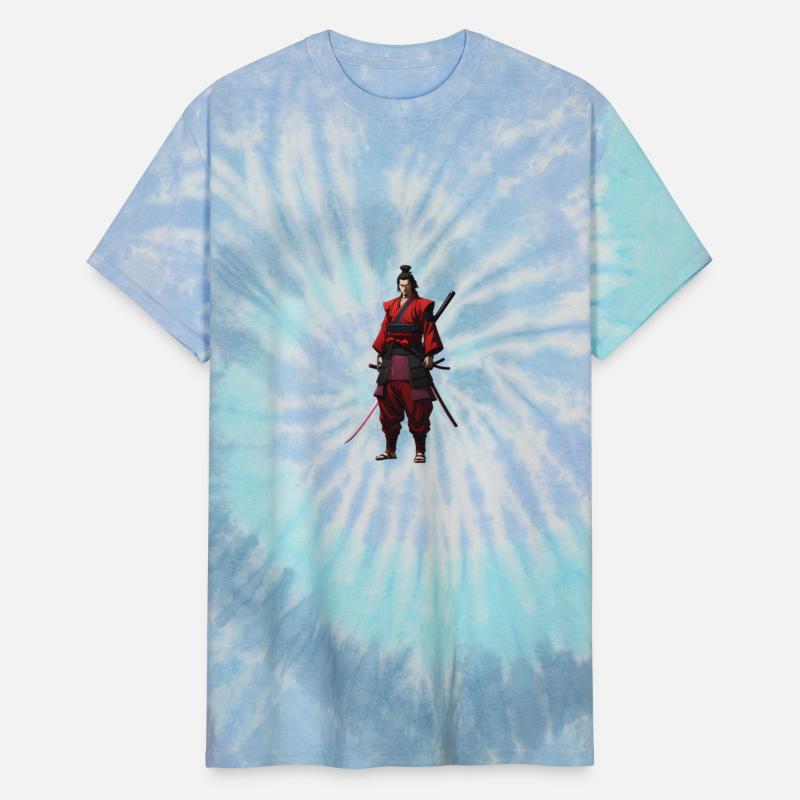 Samurai Hero in Red Kimono