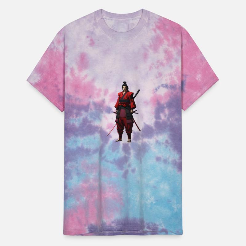 Samurai Hero in Red Kimono