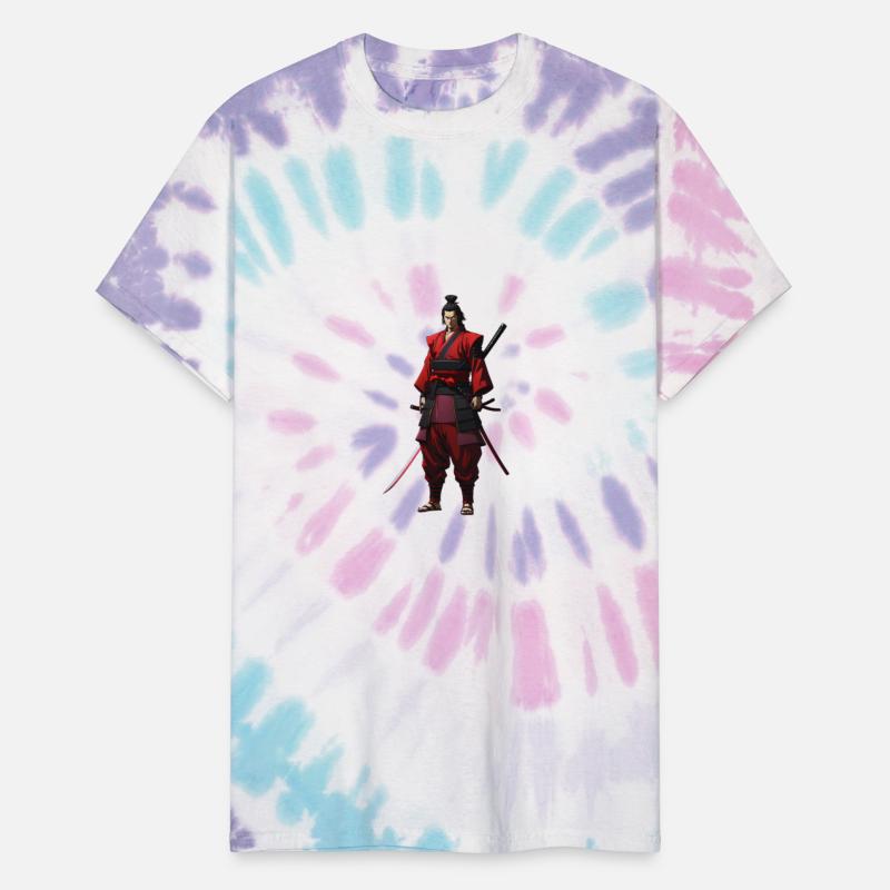 Samurai Hero in Red Kimono