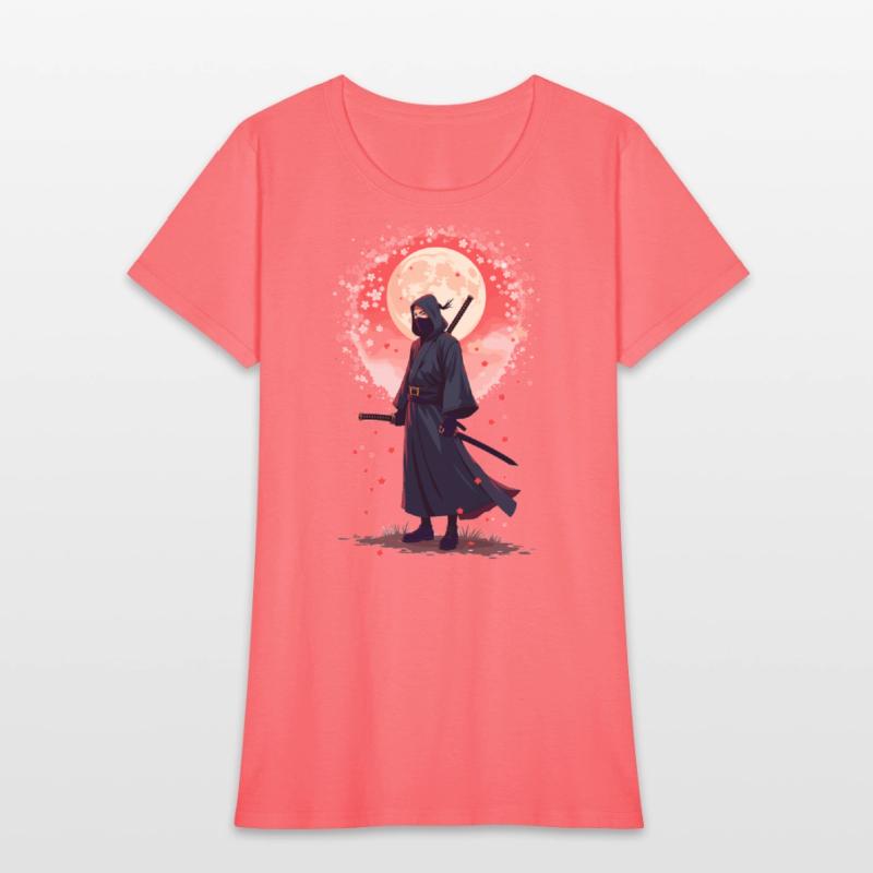 Samurai Moon Cool Graphic Tee for Anime Lovers