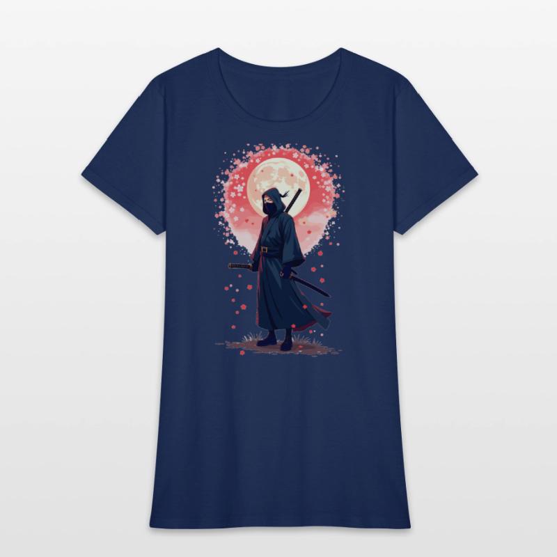 Samurai Moon Cool Graphic Tee for Anime Lovers
