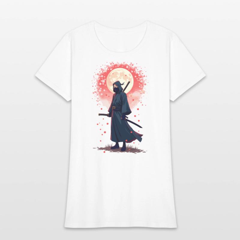 Samurai Moon Cool Graphic Tee for Anime Lovers