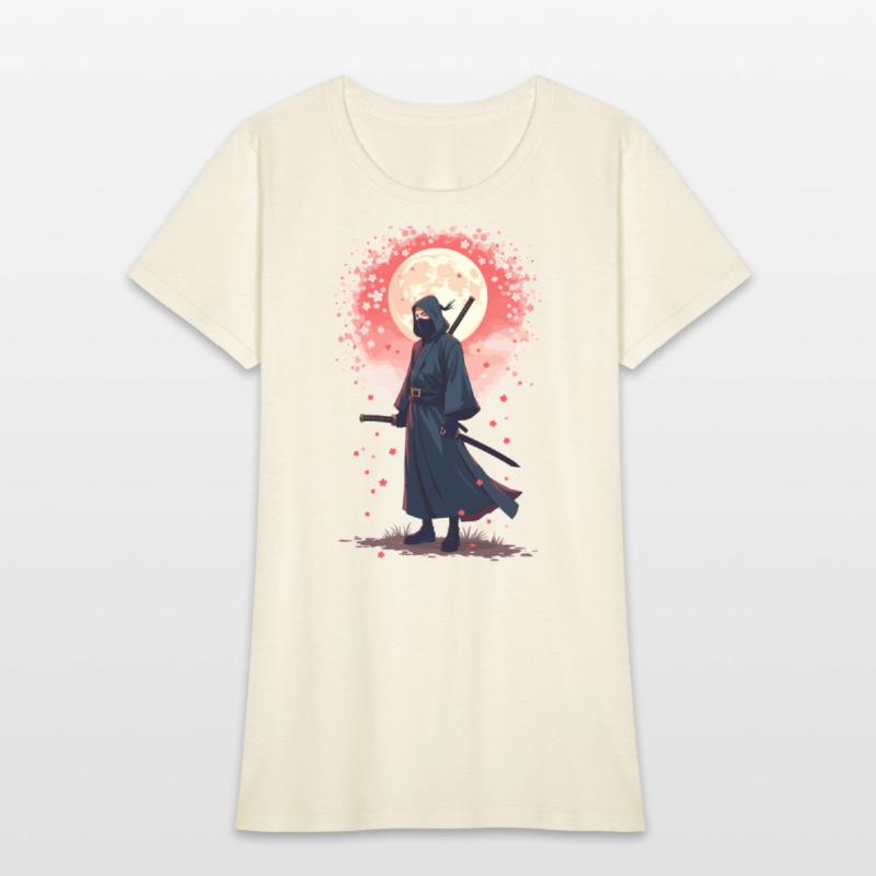 Samurai Moon Cool Graphic Tee for Anime Lovers