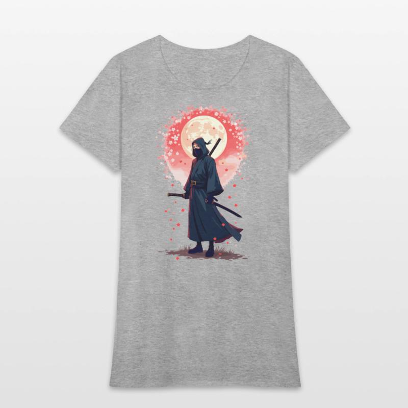 Samurai Moon Cool Graphic Tee for Anime Lovers