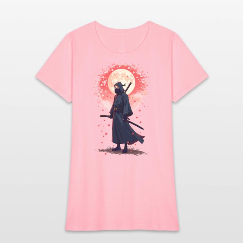 Samurai Moon Cool Graphic Tee for Anime Lovers