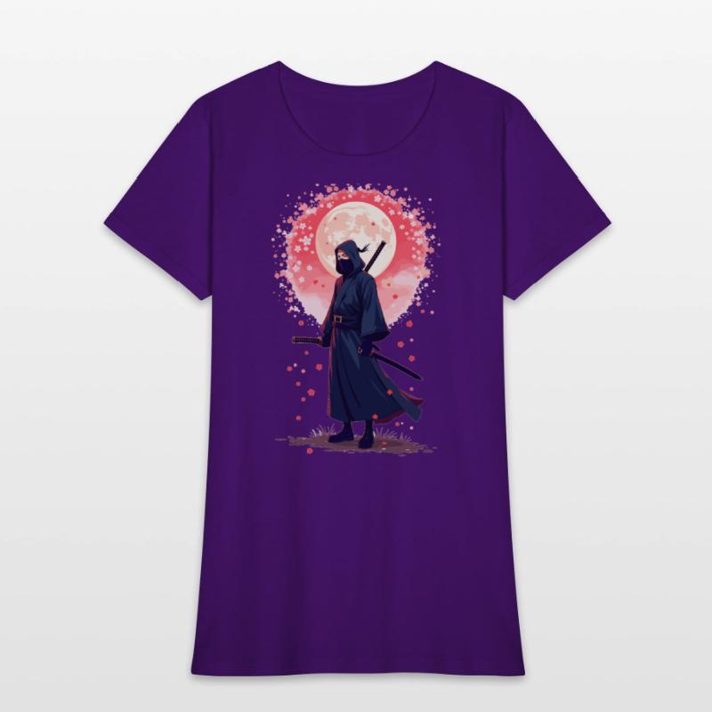 Samurai Moon Cool Graphic Tee for Anime Lovers