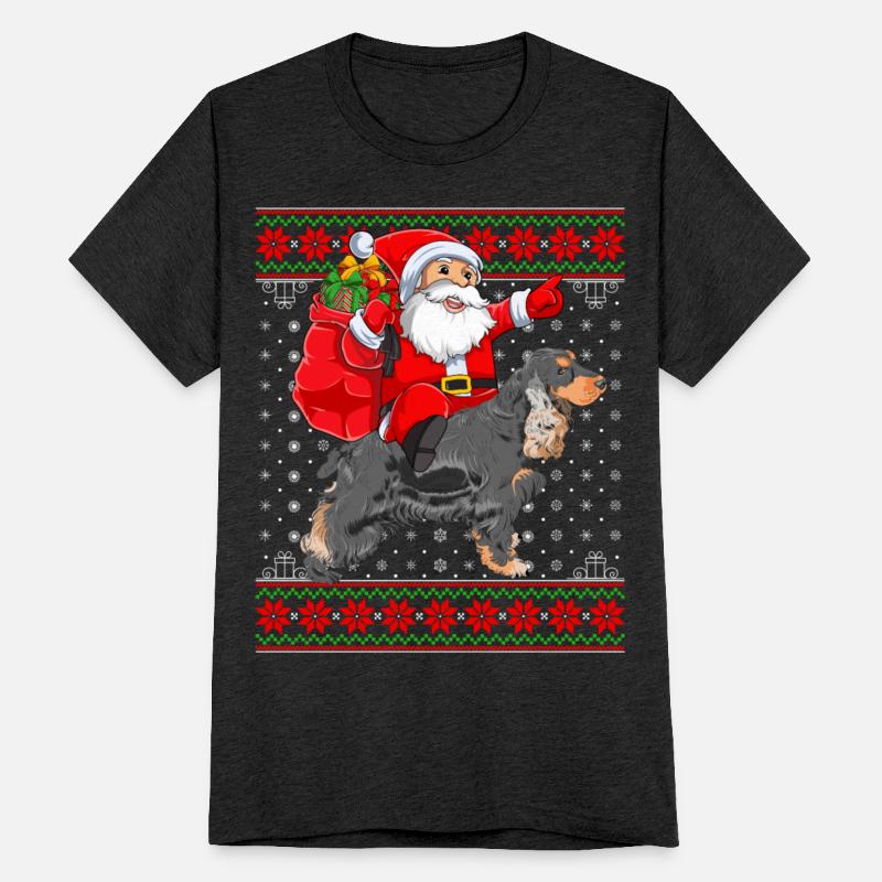 Santa Riding Cocker Spaniel Christmas Dog