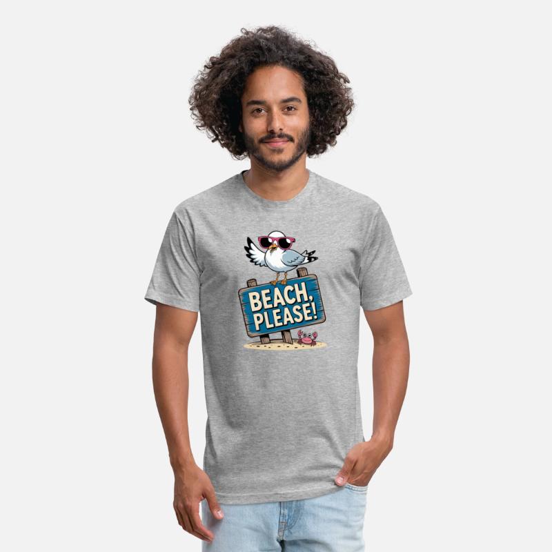 Sassy Seagull on Beach Sign Beach Please Funny