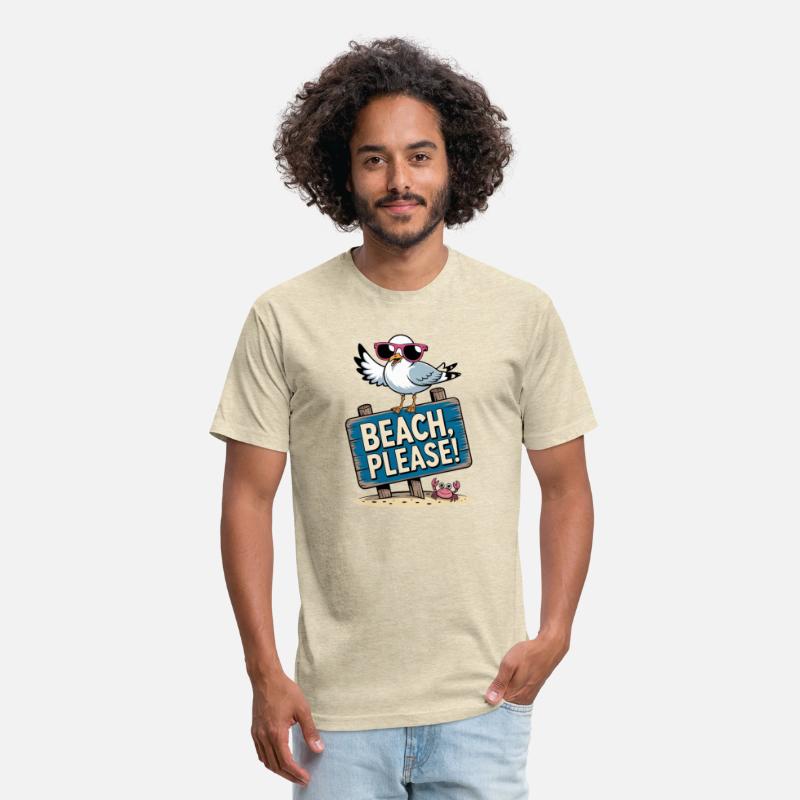 Sassy Seagull on Beach Sign Beach Please Funny