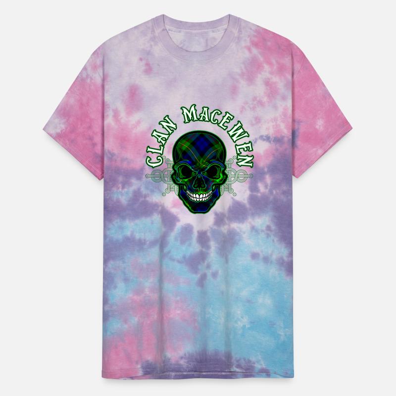 Scottish Clan MacEwen Tartan Celtic Skull