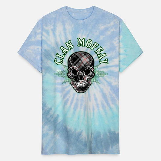 Scottish Clan Moffat Tartan Celtic Skull