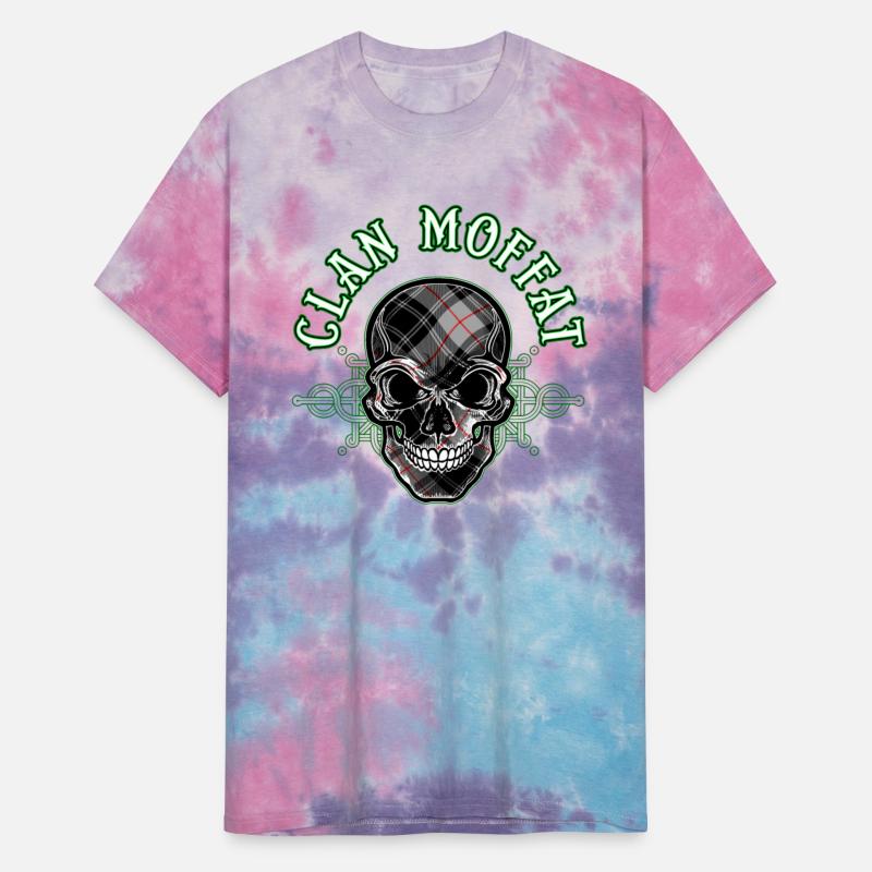 Scottish Clan Moffat Tartan Celtic Skull