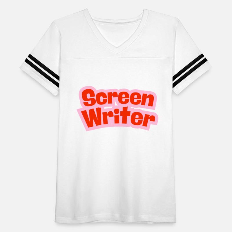 Screen Writer Red Text with Pink Border