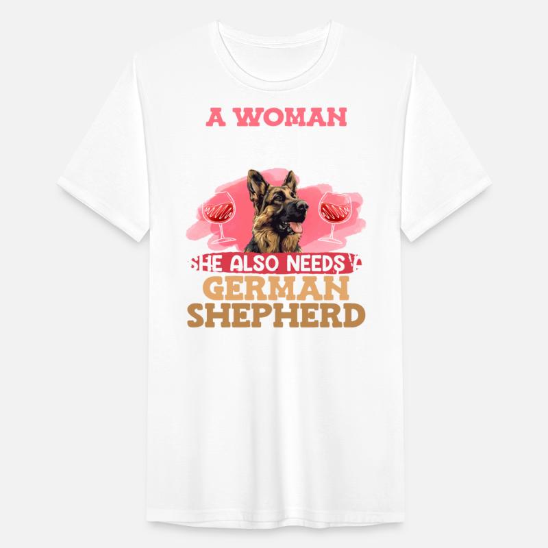 Shepherd Dog WOMAN CAN'T SURVIVE ON WINE ALONE