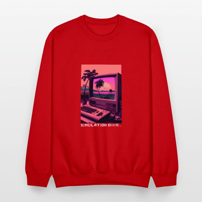 Simulation Over Retro Computer Monitor Vaporwave A