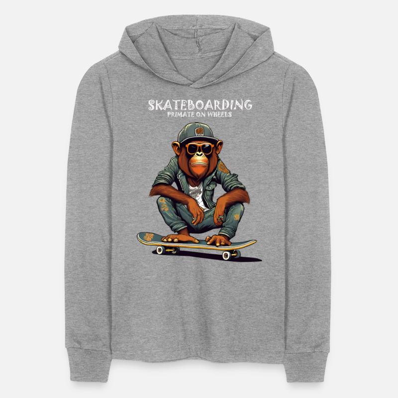 Skateboarding Primate on Wheels