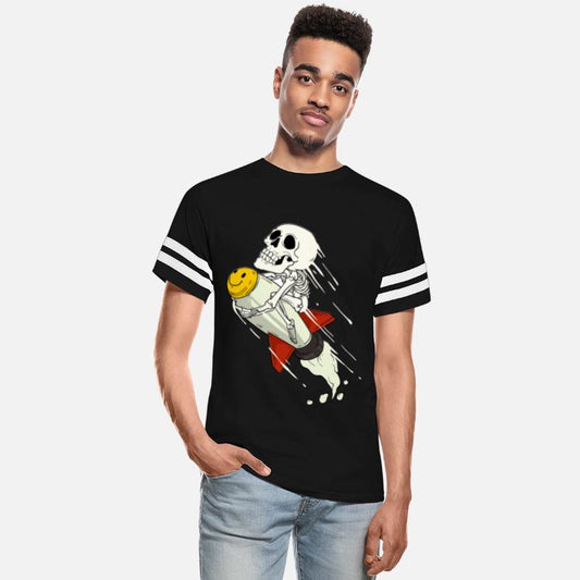 Skeleton that rides a rocket space astronaut