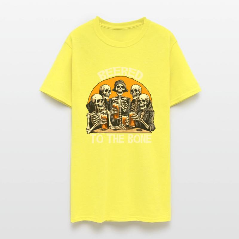 Skeletons drinking beer-Funny Halloween t-shirt