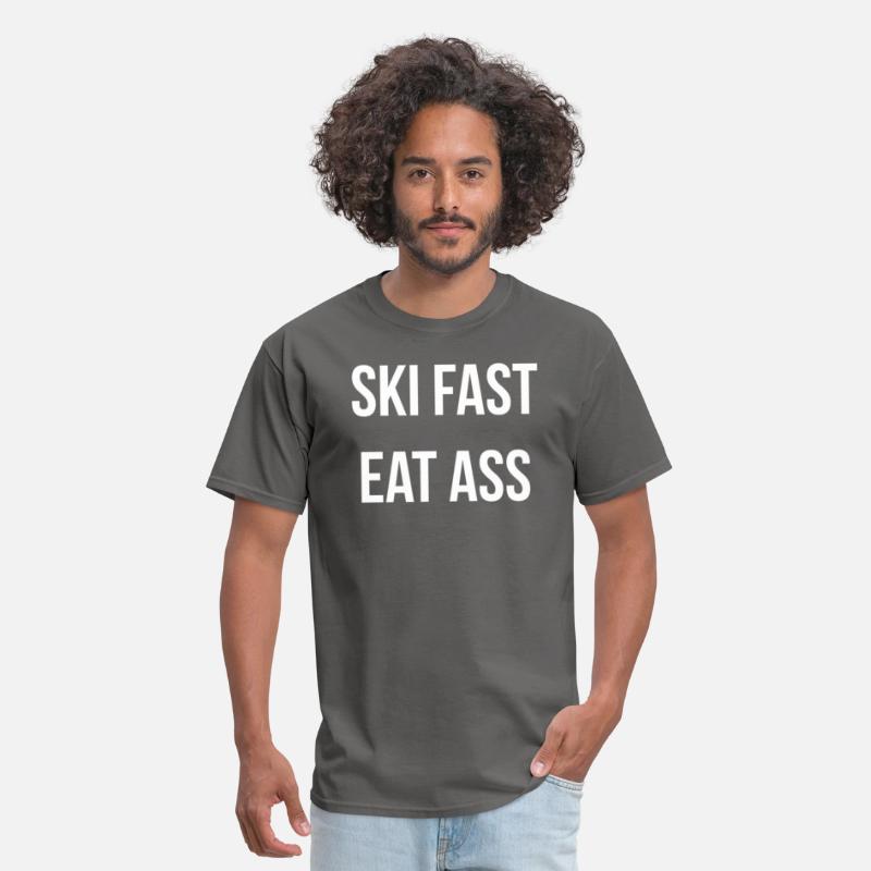 Ski Fast Eat Ass Humor Joke Skier