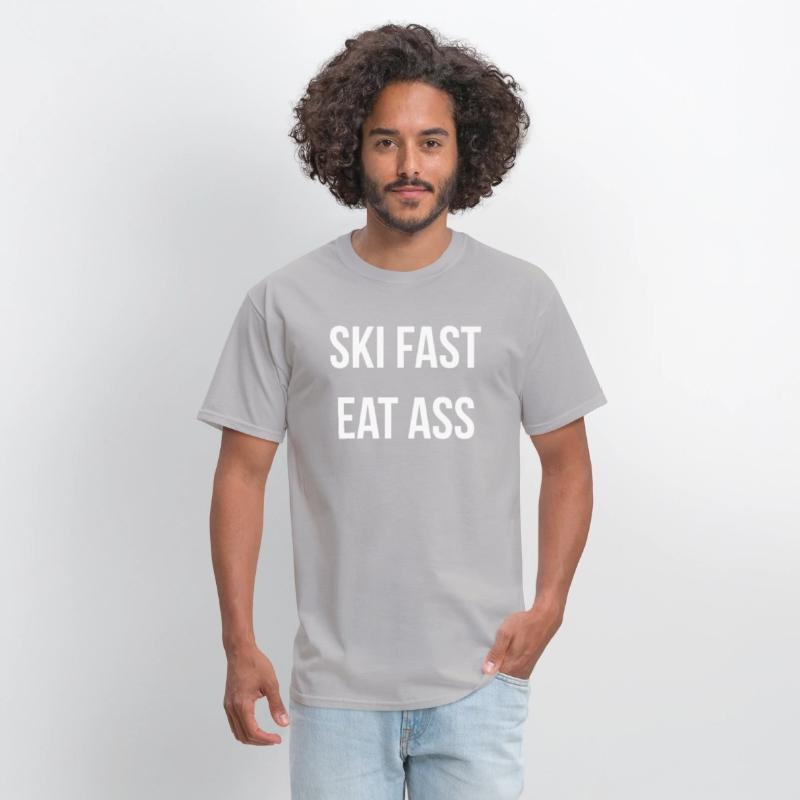 Ski Fast Eat Ass Humor Joke Skier