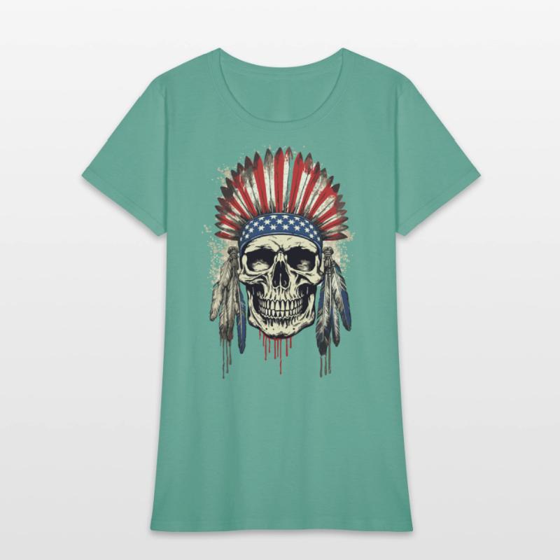 Skull Indian Chief Native American USA