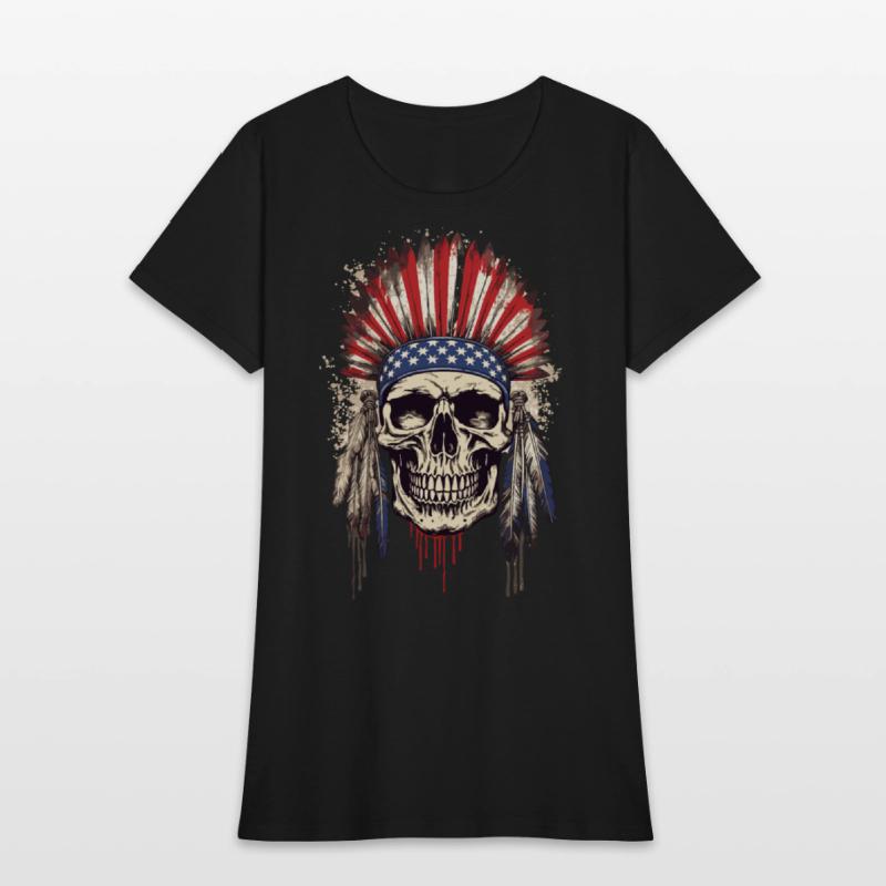 Skull Indian Chief Native American USA