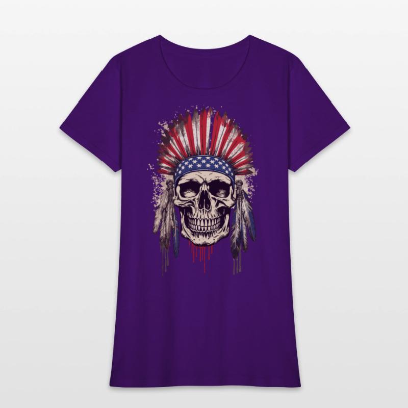 Skull Indian Chief Native American USA